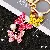 Wholesale Colorful Crystal Butterfly Keychains for Retail - A33 three butterflies pink and yellow-single OPP bag packaging