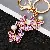 Wholesale Colorful Crystal Butterfly Keychains for Retail - A33 three butterflies purple-single OPP bag packaging