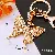Wholesale Colorful Crystal Butterfly Keychains for Retail - A49 full Rhinestone butterfly gold-single OPP bag packaging