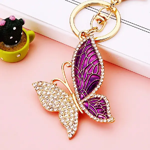 Pattern butterfly purple-single OPP bag packaging,chaincharmsupply.com