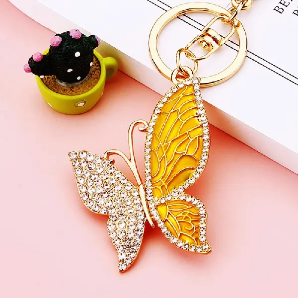 Pattern butterfly yellow-single OPP bag packaging,chaincharmsupply.com