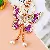Wholesale Colorful Crystal Butterfly Keychains for Retail - Tassel butterfly purple-single OPP bag packaging