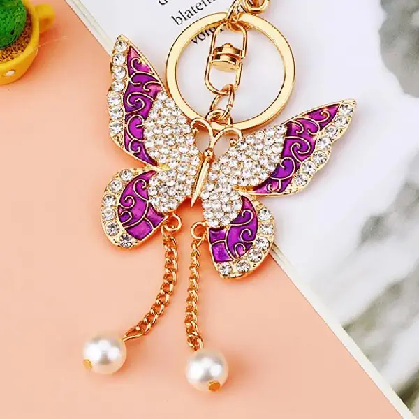 Tassel butterfly purple-single OPP bag packaging,chaincharmsupply.com