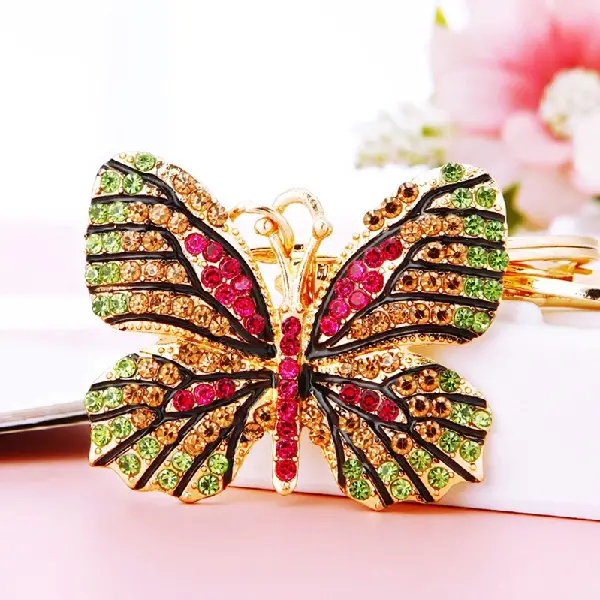 Colorful butterfly green and rose red-single OPP bag packaging,chaincharmsupply.com