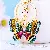 Wholesale Colorful Crystal Butterfly Keychains for Retail - A159 camouflage small butterfly green and yellow-single OPP bag packaging