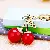 Rhinestone-encrusted Cherry Metal Keychains Wholesale Supply - Rhinestone cherry-single OPP bag packaging