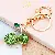 Rhinestone-encrusted Cherry Metal Keychains Wholesale Supply - New full Rhinestone cherry green-single OPP bag packaging