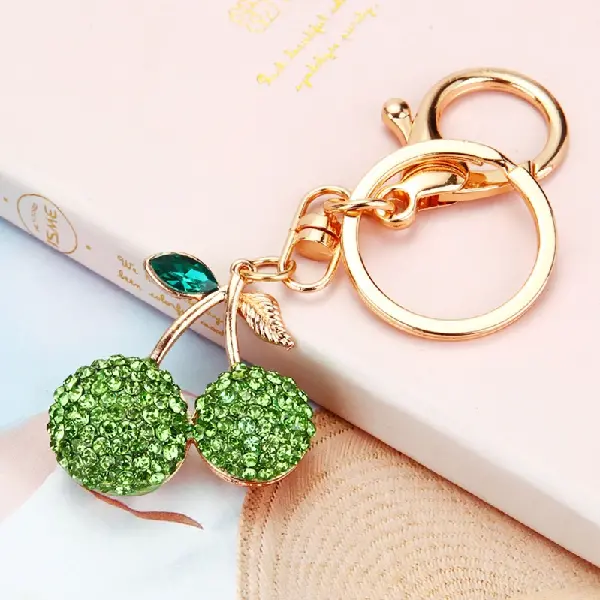 New full Rhinestone cherry green-single OPP bag packaging,chaincharmsupply.com