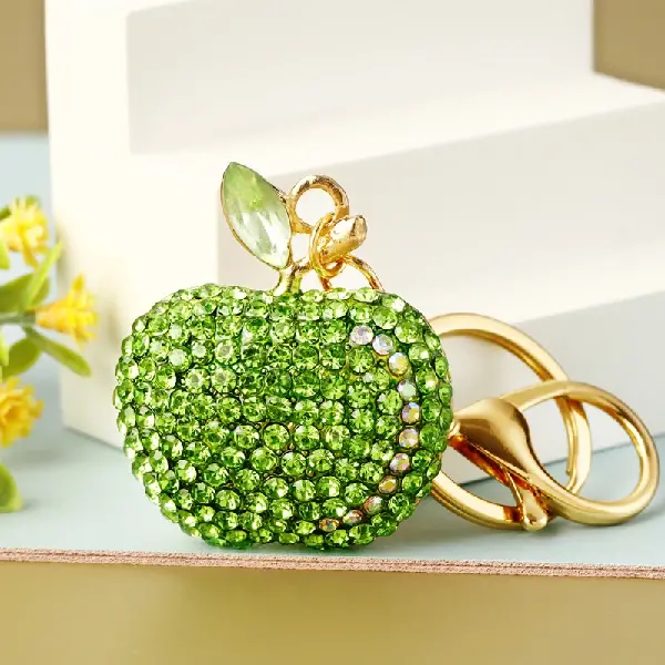 Full Rhinestone apple green-single OPP bag packaging,chaincharmsupply.com