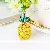 Rhinestone-encrusted Cherry Metal Keychains Wholesale Supply - Moonstone Pineapple Yellow-Single OPP bag packaging