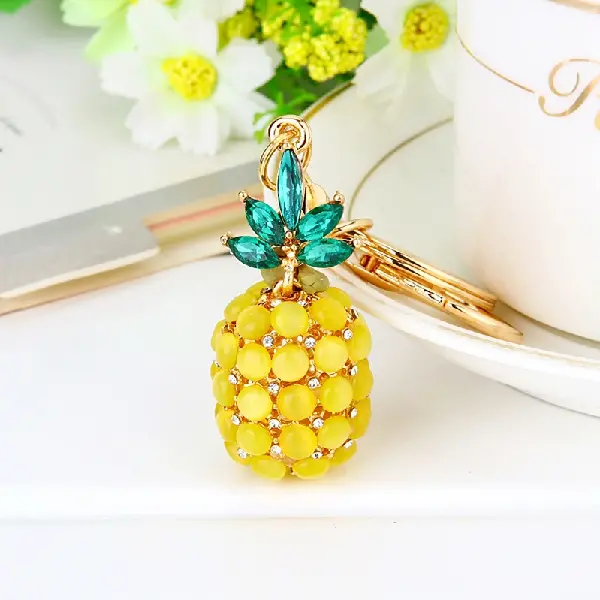 Moonstone Pineapple Yellow-Single OPP bag packaging,chaincharmsupply.com