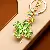 Wholesale Metal Four-Leaf Clover Keychains for Retailers - A132 double Rhinestone four-leaf clover green-single OPP bag packaging