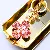 Wholesale Metal Four-Leaf Clover Keychains for Retailers - A132 double Rhinestone four-leaf clover pink-single OPP bag packaging