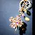 Wholesale Metal Four-Leaf Clover Keychains for Retailers - A132 double Rhinestone four-leaf clover white-single OPP bag packaging