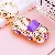 Convertible Car Keychain for Women | Rhinestone Charm Supply - Convertible Purple - Single OPP bag packaging
