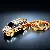 Convertible Car Keychain for Women | Rhinestone Charm Supply - Full Rhinestone Land Rover black-single OPP bag packaging