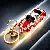 Convertible Car Keychain for Women | Rhinestone Charm Supply - Full Rhinestone supercar red-single OPP bag packaging