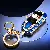 Convertible Car Keychain for Women | Rhinestone Charm Supply - Full Rhinestone supercar sapphire-single OPP bag packaging