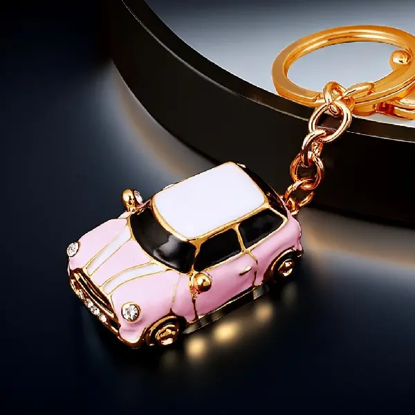 MINI car pink-single OPP bag packaging,chaincharmsupply.com