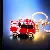 Convertible Car Keychain for Women | Rhinestone Charm Supply - Captain America Red-Single OPP bag packaging