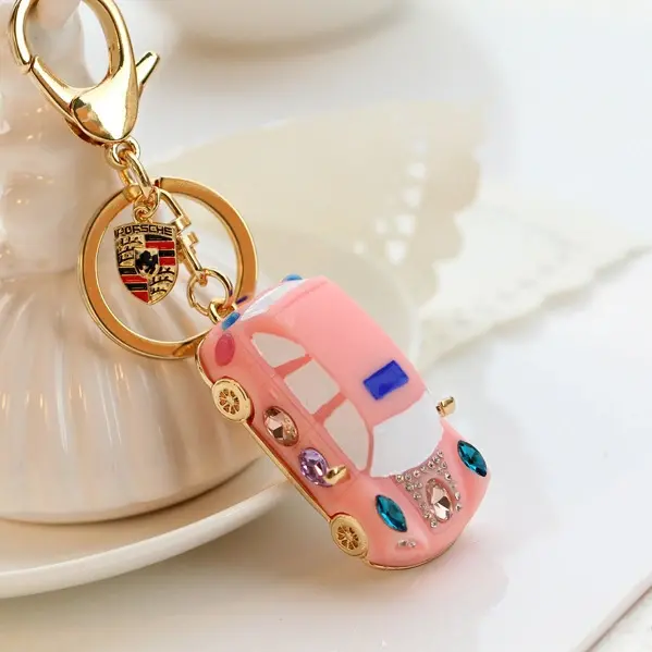 Porsche Pink-Single OPP bag packaging,chaincharmsupply.com