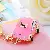 Convertible Car Keychain for Women | Rhinestone Charm Supply - Crystal trolley pink-single OPP bag packaging