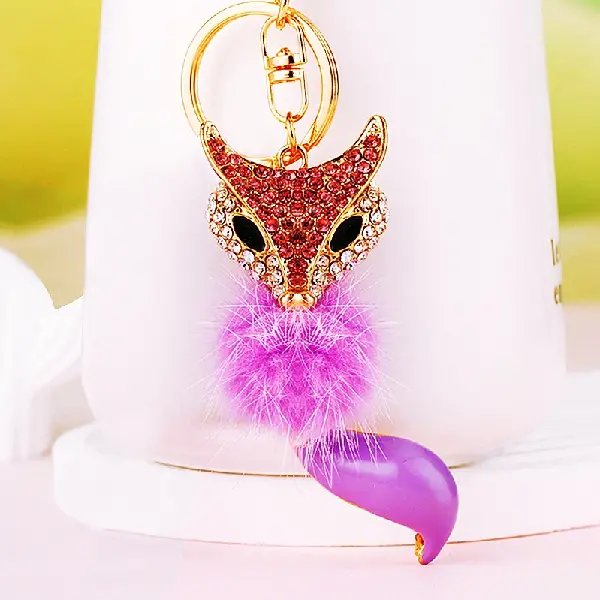 A445 Plush Fox Violet-Single OPP bag packaging,chaincharmsupply.com