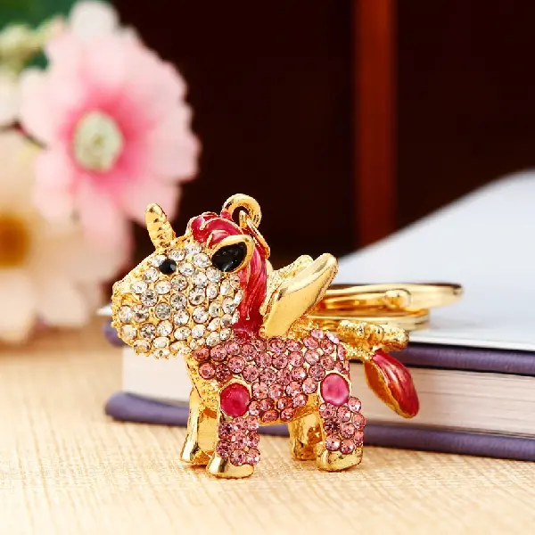 Rhinestone Unicorn Pink-Individually packaged,chaincharmsupply.com