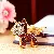 Wholesale Cartoon Unicorn Rhinestone Keychains and Bag Charms - Rhinestone Unicorn Purple-Individually Packaged