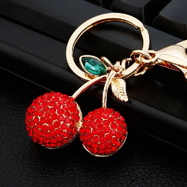 Full Rhinestone cherry red-single OPP bag packaging,chaincharmsupply.com
