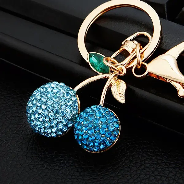 Full Rhinestone cherry blue-single OPP bag packaging,chaincharmsupply.com