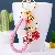 Wholesale Rhinestone Fruit Cherry Keychains for Retailers - Pink rope + full Rhinestone cherry pink - single OPP bag packaging