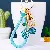 Wholesale Rhinestone Fruit Cherry Keychains for Retailers - Sky blue rope + full Rhinestone cherry blue - single OPP bag packaging