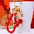 Wholesale Rhinestone Fruit Cherry Keychains for Retailers - Red Lucky Rope + Full Rhinestone Cherry Red - Single OPP Bag Packaging