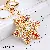 Wholesale Quality Rhinestone Christmas Snowflake Keychains - A78 small snowflake gold-single OPP bag packaging
