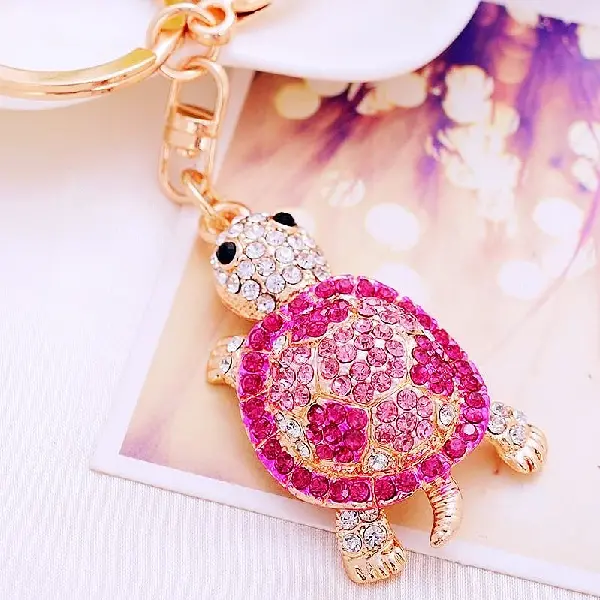 Rhinestone turtle rose red-single OPP bag packaging,chaincharmsupply.com