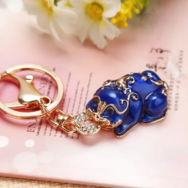 Lucky Pixiu Sapphire Blue-single OPP bag packaging,chaincharmsupply.com