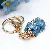 Moonstone Rhinestone Turtle - Wholesale High-Quality Bag Charms - Lucky Pixiu Sky Blue-single OPP bag packaging