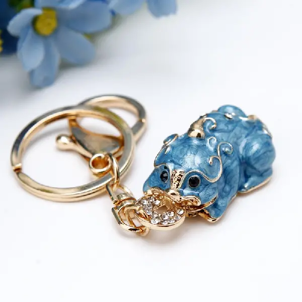 Lucky Pixiu Sky Blue-single OPP bag packaging,chaincharmsupply.com