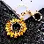 Rhinestone Crystal Sunflower Keychain Supply for Retailers - A267 Crystal Sunflower Yellow-Single OPP bag packaging