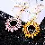 Rhinestone Crystal Sunflower Keychain Supply for Retailers - A267 crystal sunflower color random - single OPP bag packaging