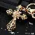Rhinestone Love Cross Keychain Wholesale Supply for Retailers - A28 cross hollow pattern-single OPP bag packaging