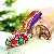Wholesale Rhinestone-Encrusted High Heels & Bag Charm Supply - Purple crystal shoes-single OPP bag packaging