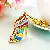 Wholesale Rhinestone-Encrusted High Heels & Bag Charm Supply - Striped high heels color-single OPP bag packaging