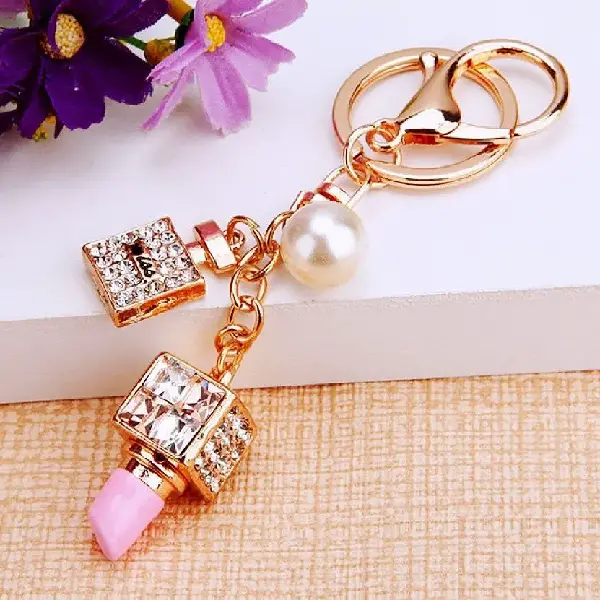 Perfume bottle lipstick pink-single OPP bag packaging,chaincharmsupply.com