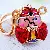 Wholesale Rhinestone-Encrusted High Heels & Bag Charm Supply - God of Wealth Red-single OPP bag packaging