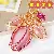 Wholesale Moonstone Tulip Keychains for Retailer Boost Sales - Three tulips pink-packed in a single OPP bag
