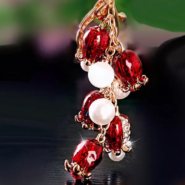 Pearl pomegranate flower-single OPP bag packaging,chaincharmsupply.com