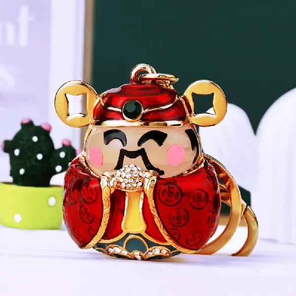 God of Wealth Red-single OPP bag packaging,chaincharmsupply.com