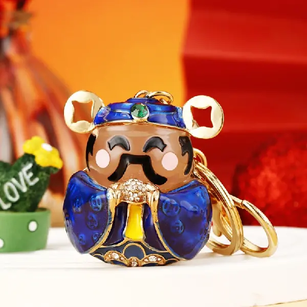 God of Wealth Sapphire-single OPP bag packaging,chaincharmsupply.com